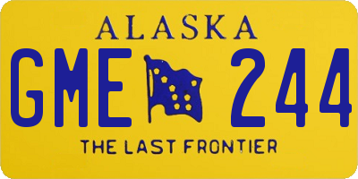 AK license plate GME244