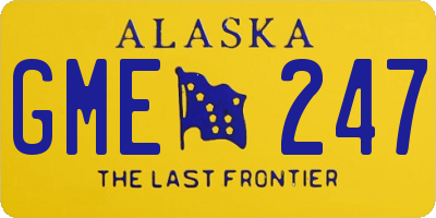 AK license plate GME247