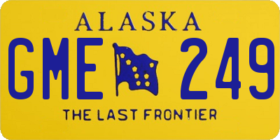 AK license plate GME249
