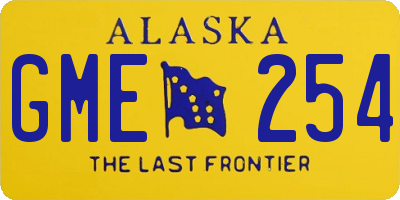 AK license plate GME254