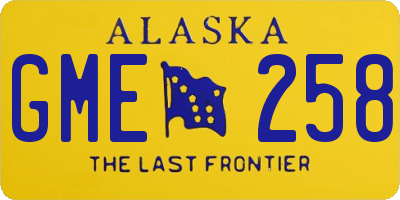 AK license plate GME258