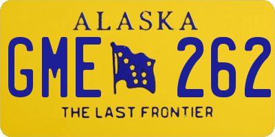 AK license plate GME262