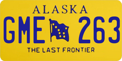 AK license plate GME263