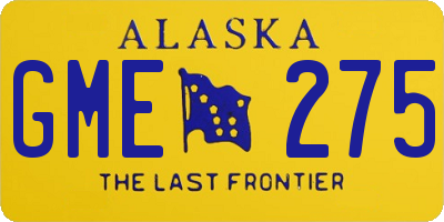AK license plate GME275