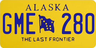 AK license plate GME280