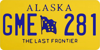 AK license plate GME281