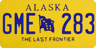AK license plate GME283