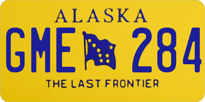 AK license plate GME284