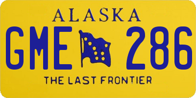 AK license plate GME286