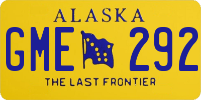 AK license plate GME292