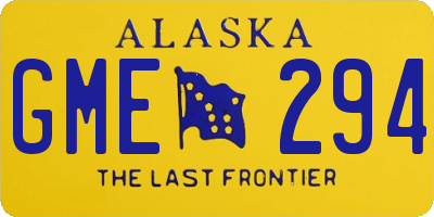 AK license plate GME294