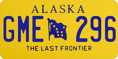 AK license plate GME296