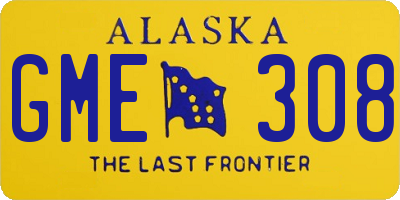 AK license plate GME308