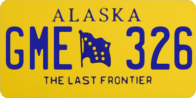 AK license plate GME326