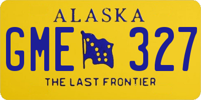 AK license plate GME327