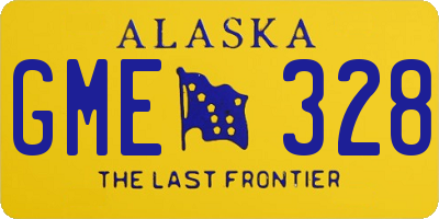 AK license plate GME328