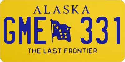 AK license plate GME331
