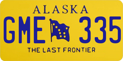 AK license plate GME335