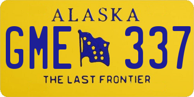 AK license plate GME337