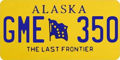 AK license plate GME350