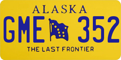 AK license plate GME352