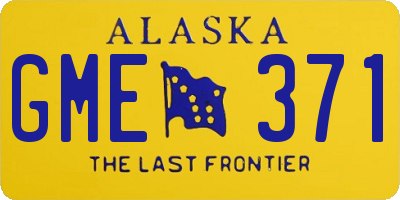 AK license plate GME371