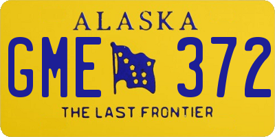 AK license plate GME372