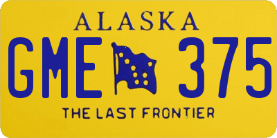 AK license plate GME375