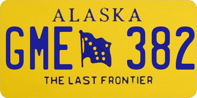 AK license plate GME382