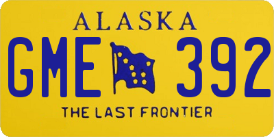 AK license plate GME392