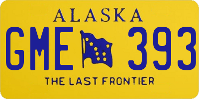 AK license plate GME393