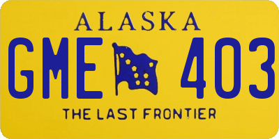 AK license plate GME403