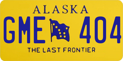 AK license plate GME404