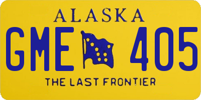 AK license plate GME405