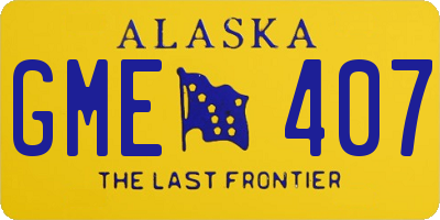 AK license plate GME407