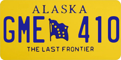 AK license plate GME410