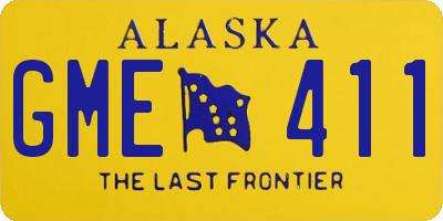 AK license plate GME411