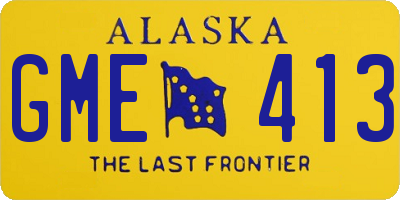 AK license plate GME413