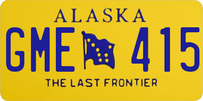 AK license plate GME415