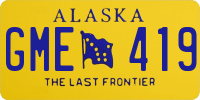 AK license plate GME419