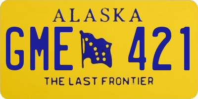 AK license plate GME421