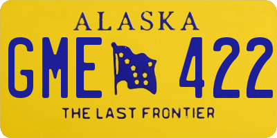 AK license plate GME422