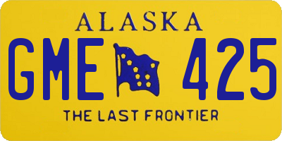 AK license plate GME425