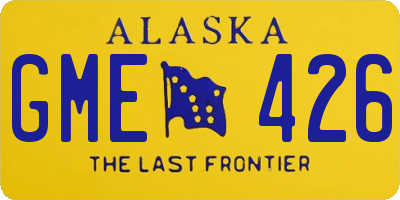 AK license plate GME426