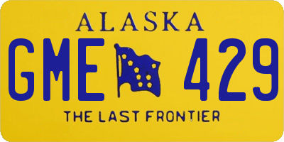 AK license plate GME429