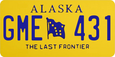 AK license plate GME431