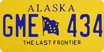 AK license plate GME434