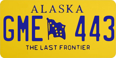AK license plate GME443