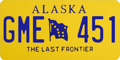 AK license plate GME451