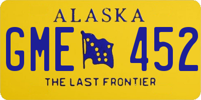 AK license plate GME452